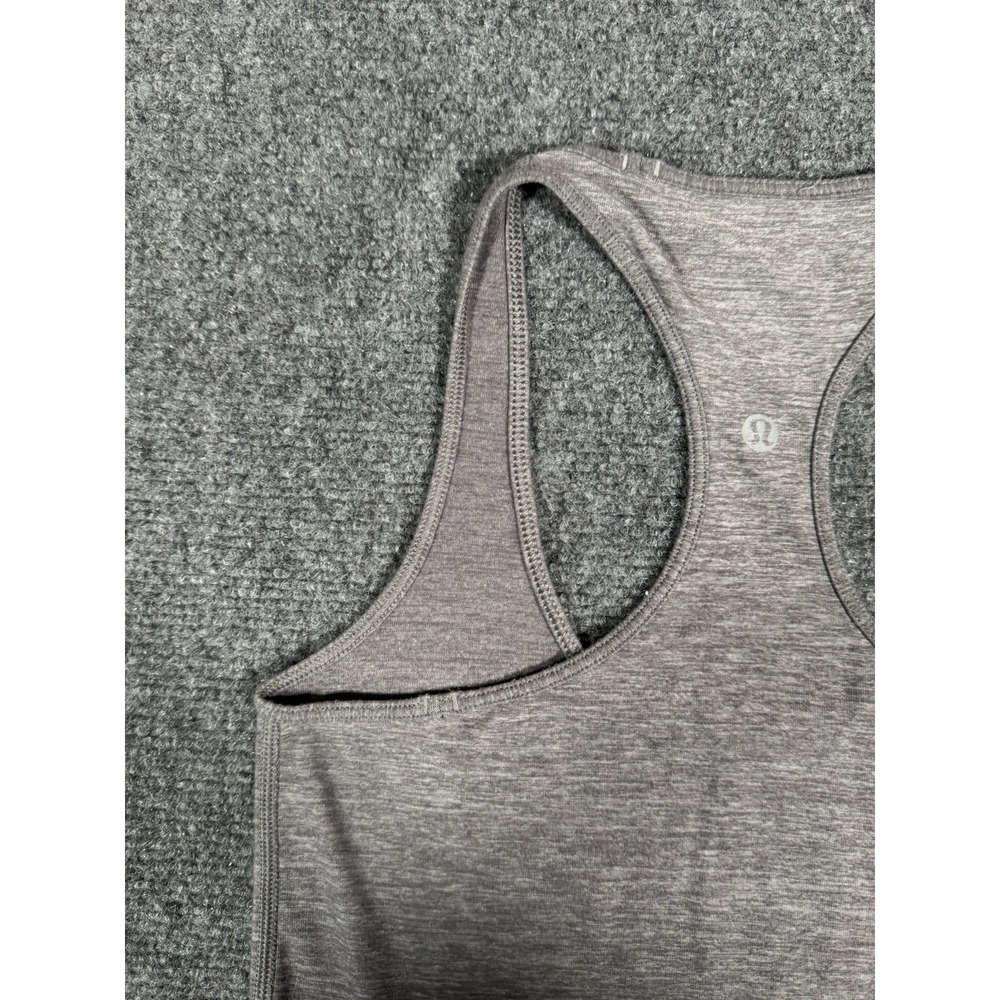 Lululemon Tank Top Womens 4 Gray Racerback Athletic Yoga Gym Sleeveless Shirt‎ - Picture 11 of 13
